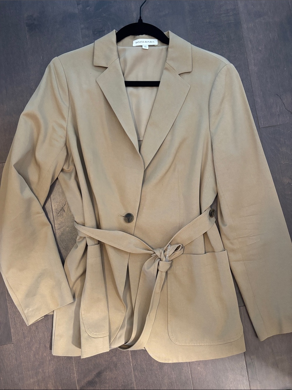 Banana Republic Beige Belted Blazer Jacket